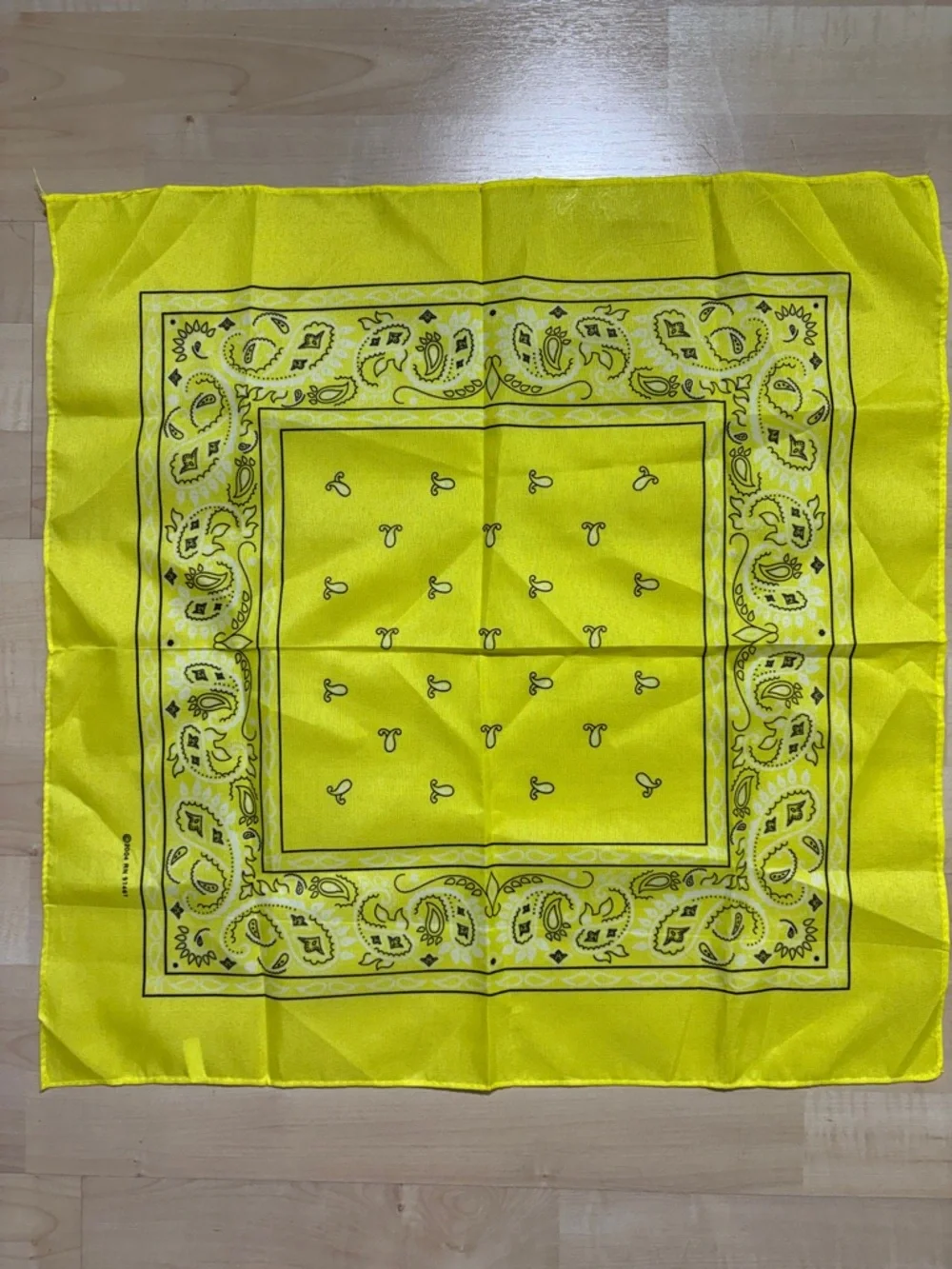 Yellow Paisley Bandana Scarf - Unbranded